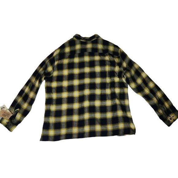 Dockers Men's Size XL Blue Yellow Plaid Flannel Button Down Shirt - Picture 3 of 5